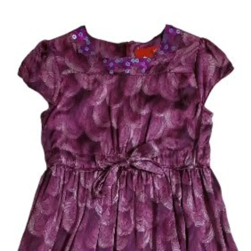 Oilily Purple Silk Dress Size 152 (US 12) - Picture 4 of 6